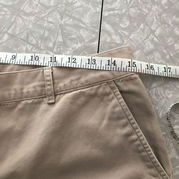 lauren jeans co ralph lauren size 8 tan high waisted shorts slat pockets preppy - Picture 9 of 11